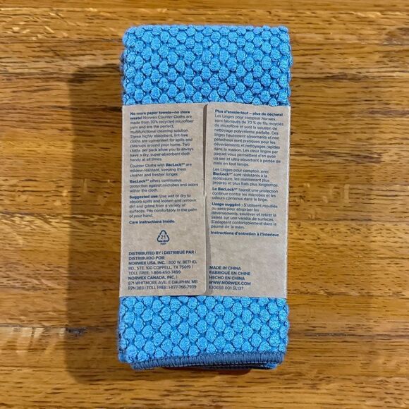 Norwex Counter Cloths Set of 2 Large Teal/Slate Limited Edition NWT - Picture 8 of 8